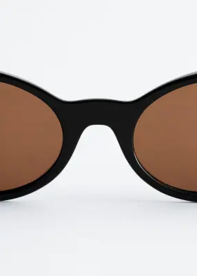 Lunettes de soleil ovales - Noir — photo 2