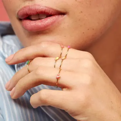 Bague Mini Coeur Rose — photo 4