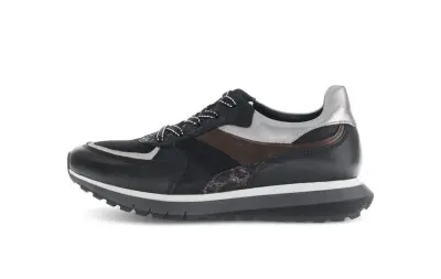 Baskets Gabor 76.375.67 Noir Multi - Cuir Lacets Grande Pointure Femme — photo 2