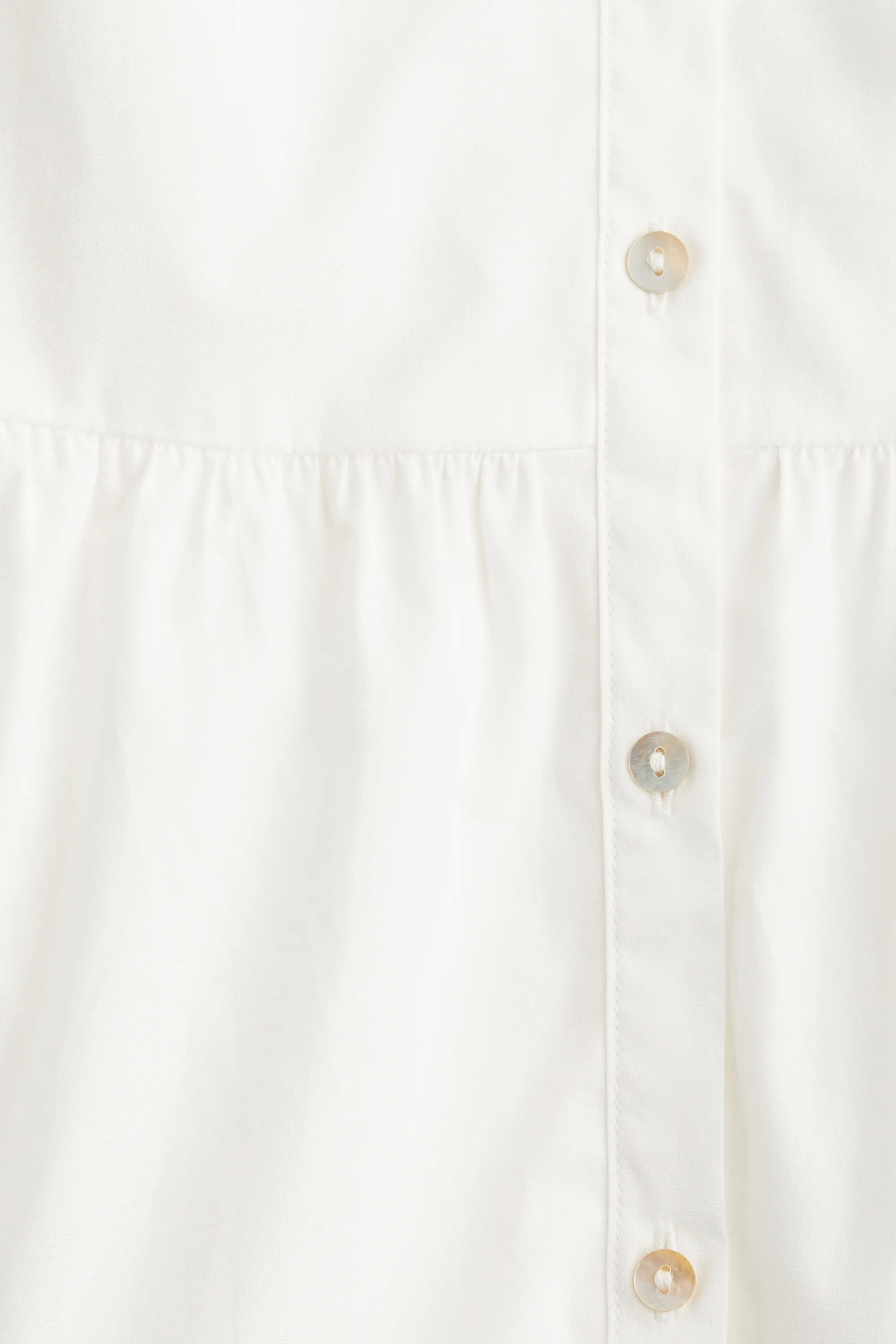 Robe chemise en popeline - Blanc