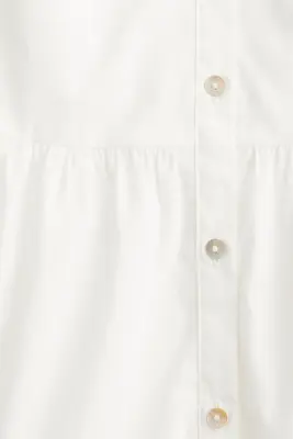 Robe chemise en popeline - Blanc