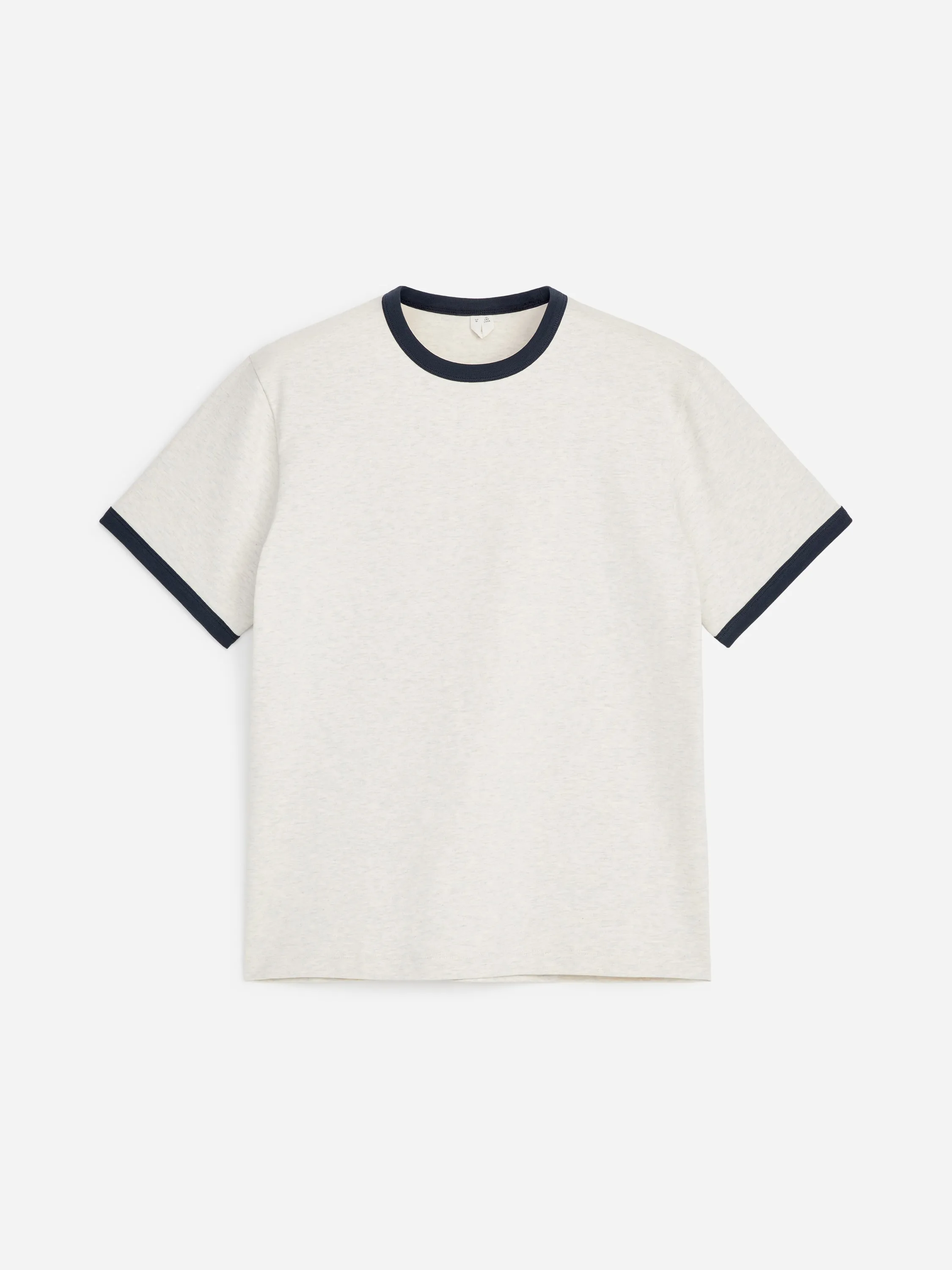 T-shirt ajusté - Avoine chiné/Noir