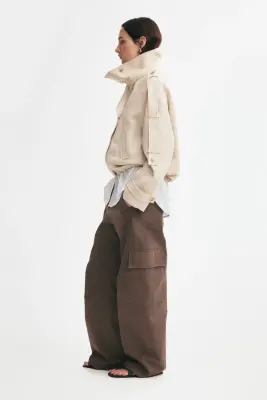 Veste oversize façon trench - Beige clair — photo 4