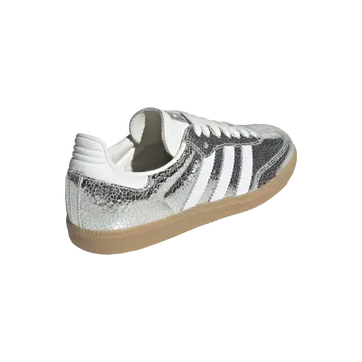 Adidas Mujer Samba OG Silver Metallic Cracked Leather — photo 3
