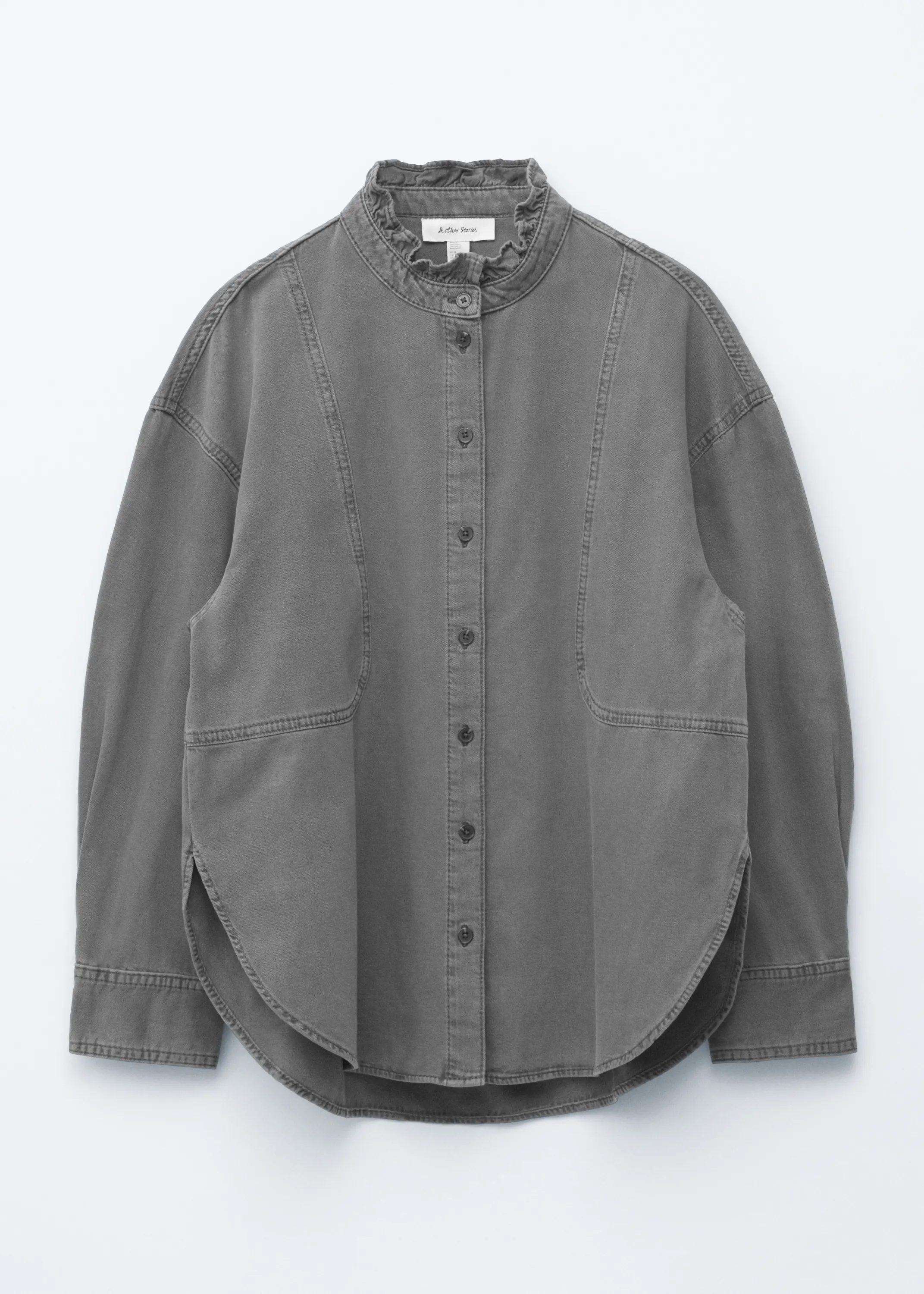 Blouse oversize en denim - Gris