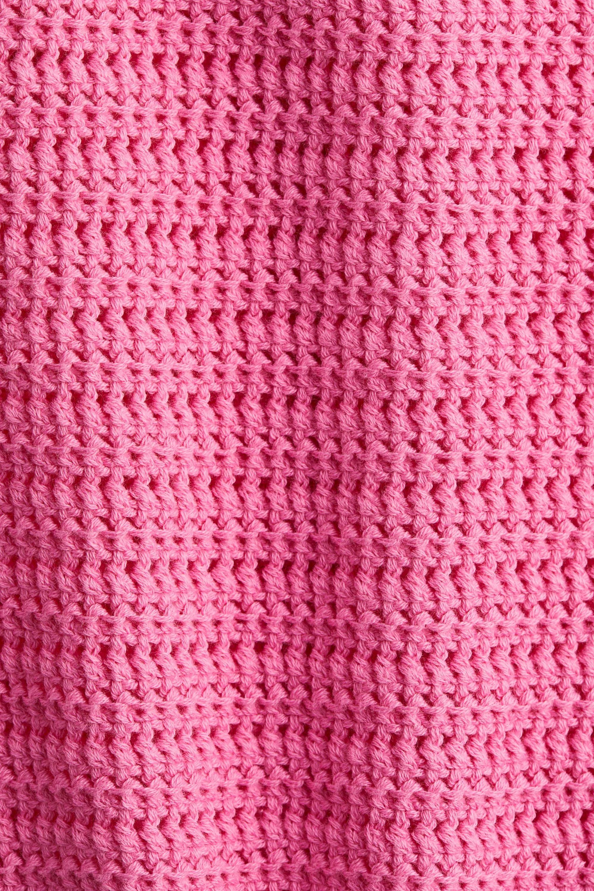 Gilet en maille pointelle - Rose
