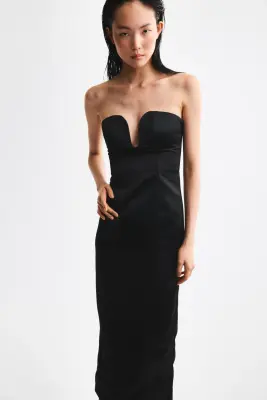 Robe bandeau ajustée - Noir — photo 1