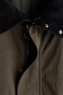 Parka en twill - Vert kaki foncé — photo 5