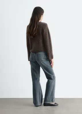 Cardigan en maille d’alpaga mélangé - Brun taupe — photo 4