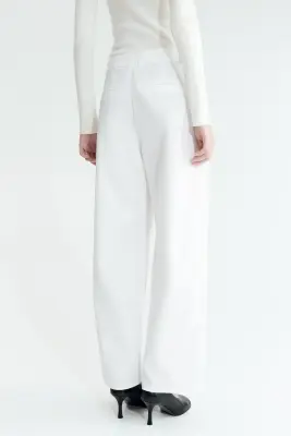 Pantalon chic en coton - Blanc — photo 2