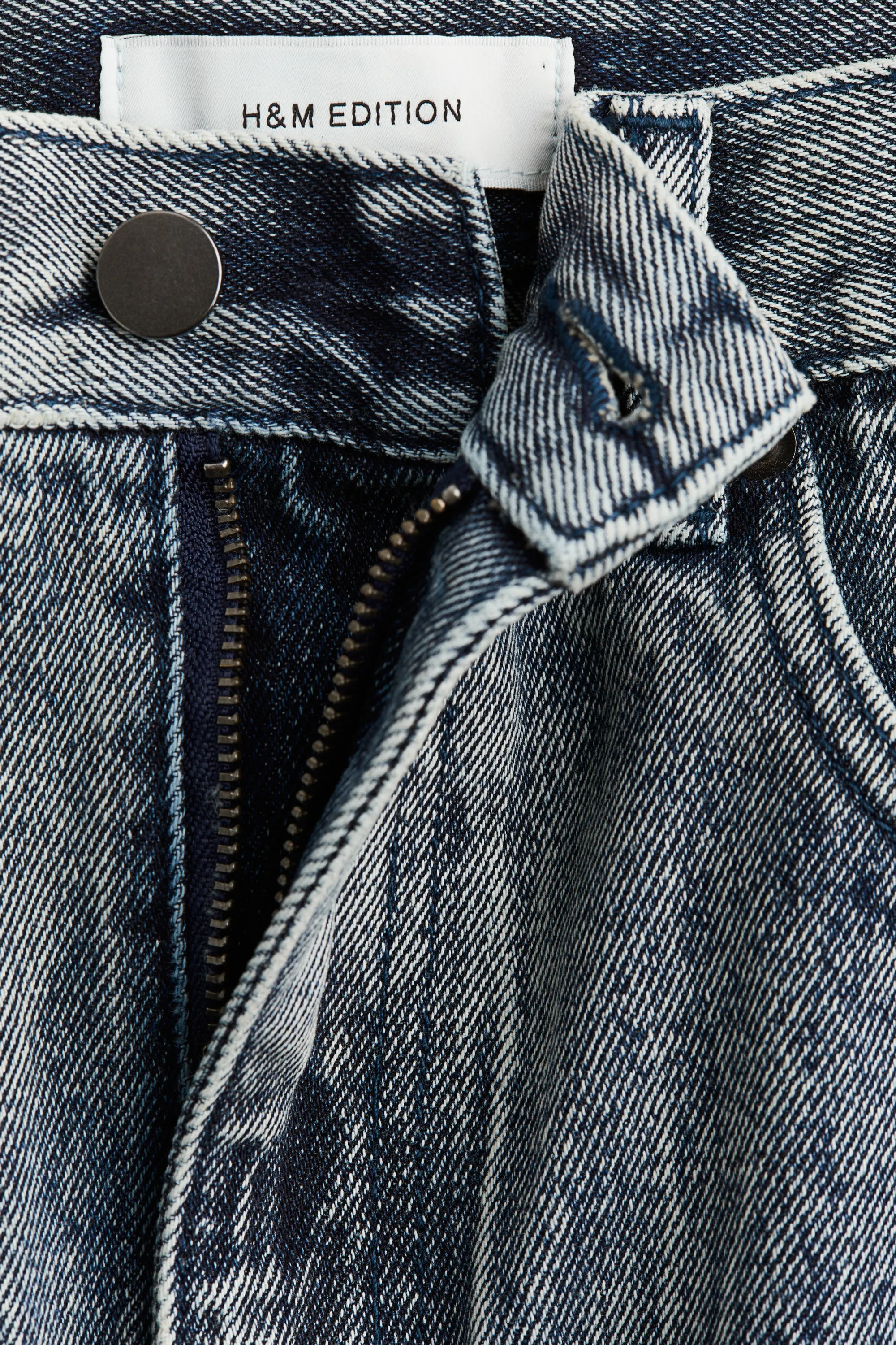 Jupe en denim avec détails usés - Bleu denim