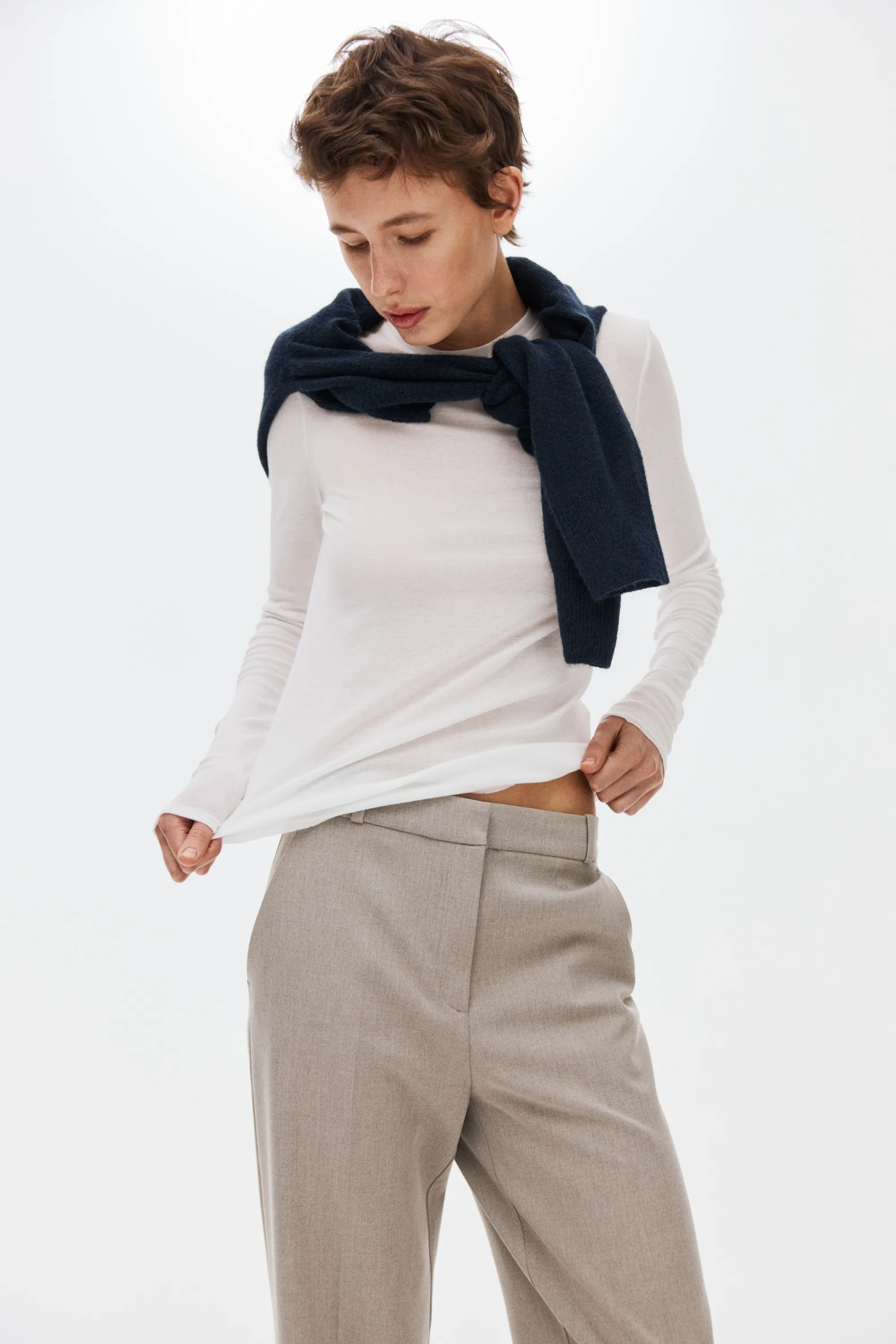 Pantalon chic en twill - Beige
