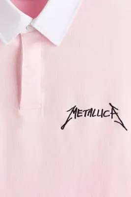Polo Relaxed Fit - Rose clair/Metallica — photo 4