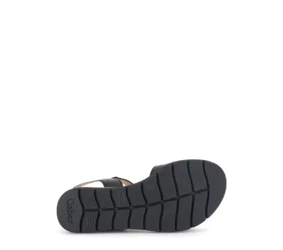 Sandales Gabor 82.700.57 Noires - Cuir Velcro Grande Pointure Femme — photo 5
