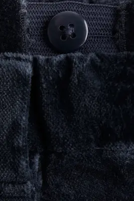 Pantalon habillé en velours - Bleu marine — photo 2