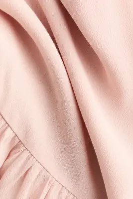 Robe volantée en crêpe - Rose clair — photo 4