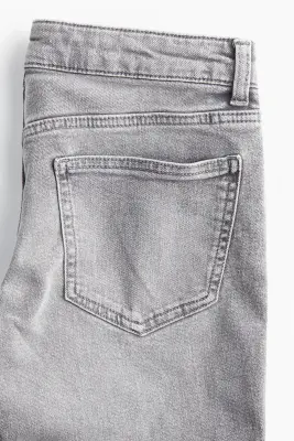 Flared Low Jeans - Gris denim — photo 2