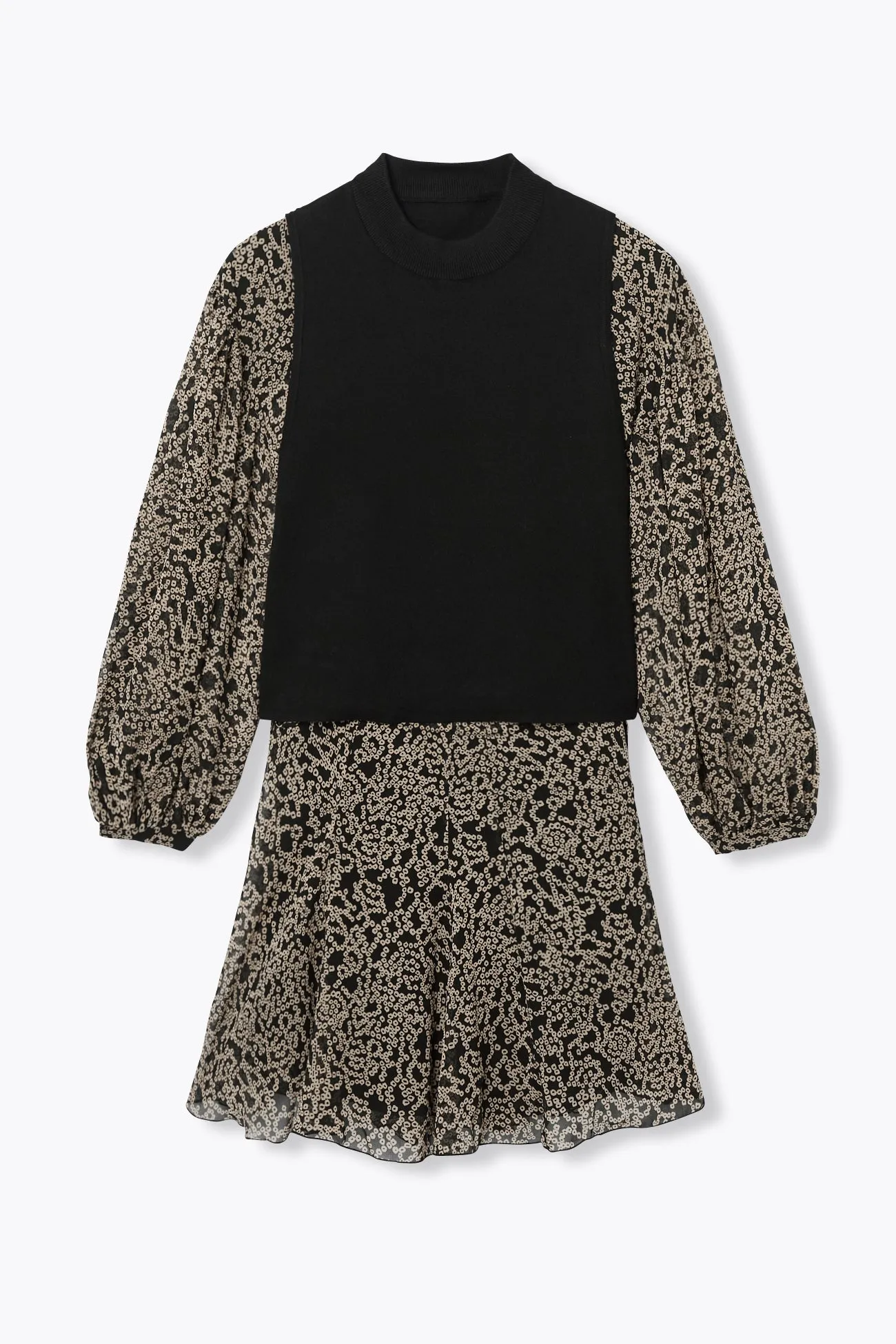 Robe courte effet 2 en 1