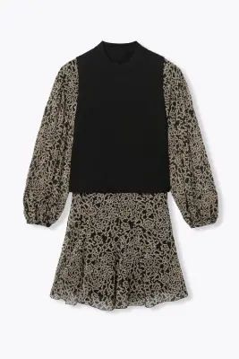 Robe courte effet 2 en 1