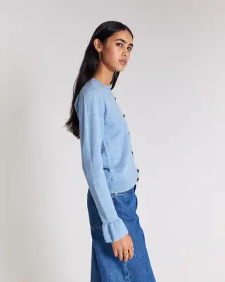 Cardigan Rosalie bleu ciel — photo 2