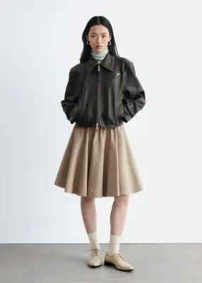 Chaussures derbies en cuir - Couleur crème — photo 1