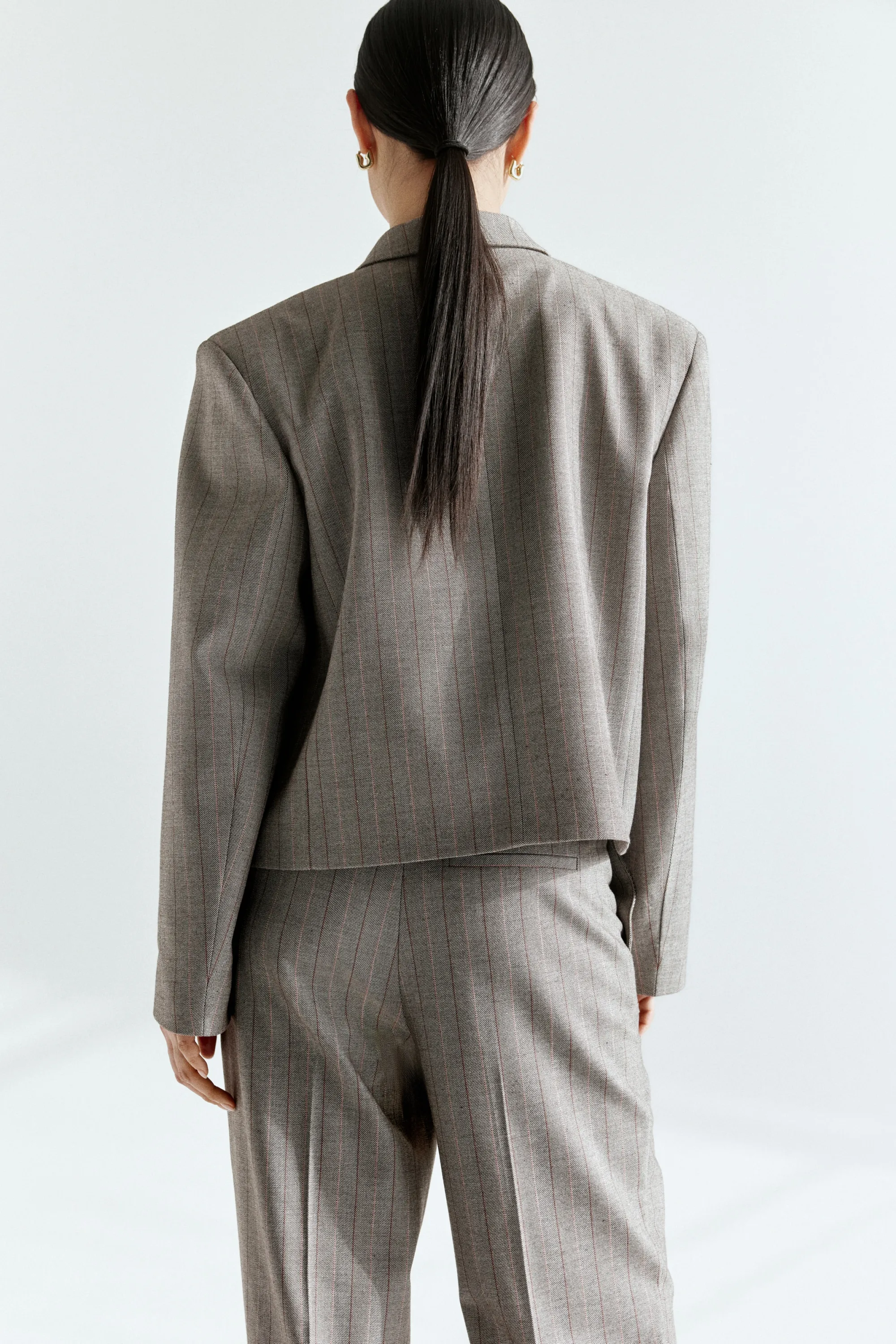 Pantalon chic - Gris/rayé