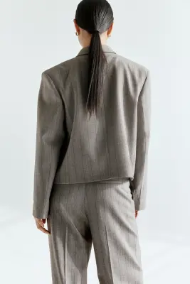 Pantalon chic - Gris/rayé — photo 1