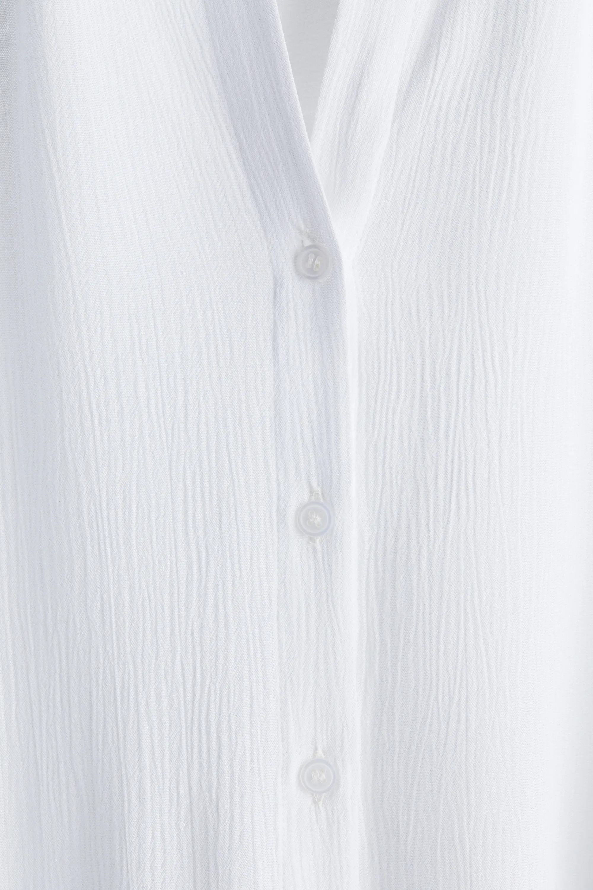 Chemise en viscose froissée - Blanc