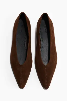 Ballerines en cuir - Marron foncé — photo 2