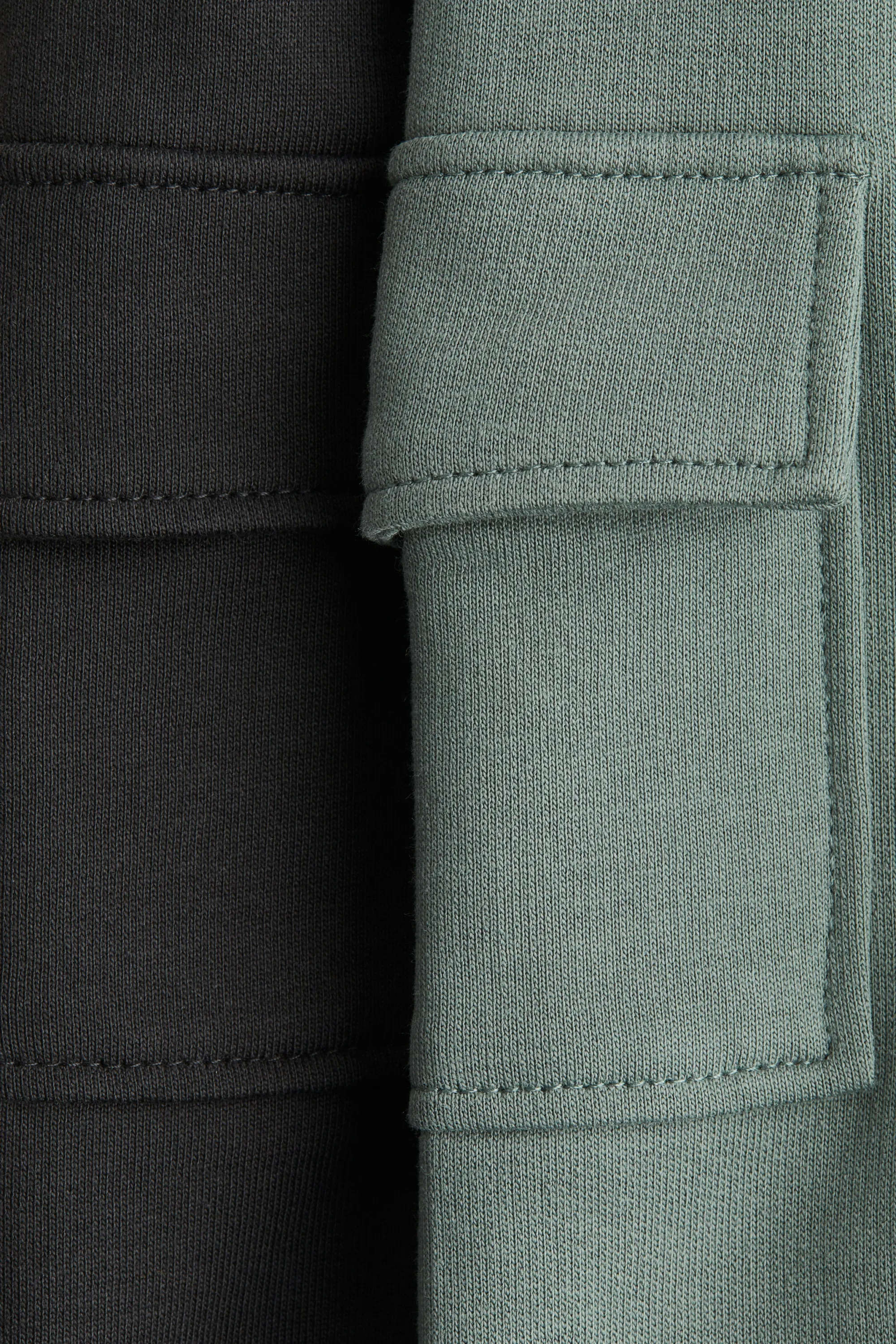 Lot de 2 pantalons jogger cargo - Gris foncé/turquoise ancien
