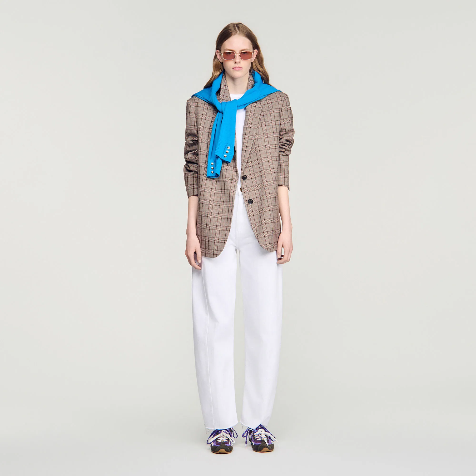 Veste de tailleur à carreaux