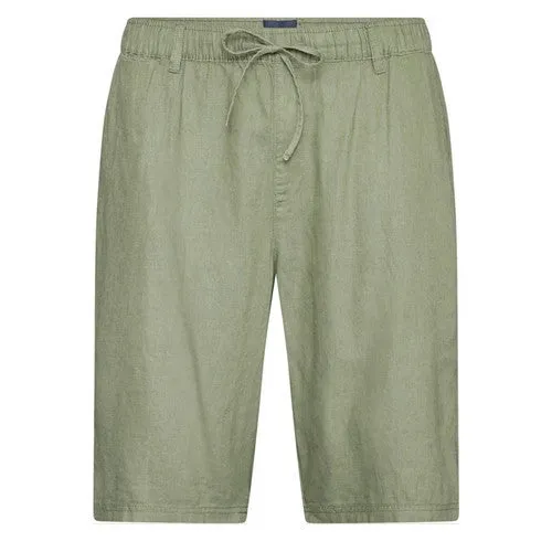 NORTH BERMUDA LIN TAILLE ELASTIQUE Kaki
