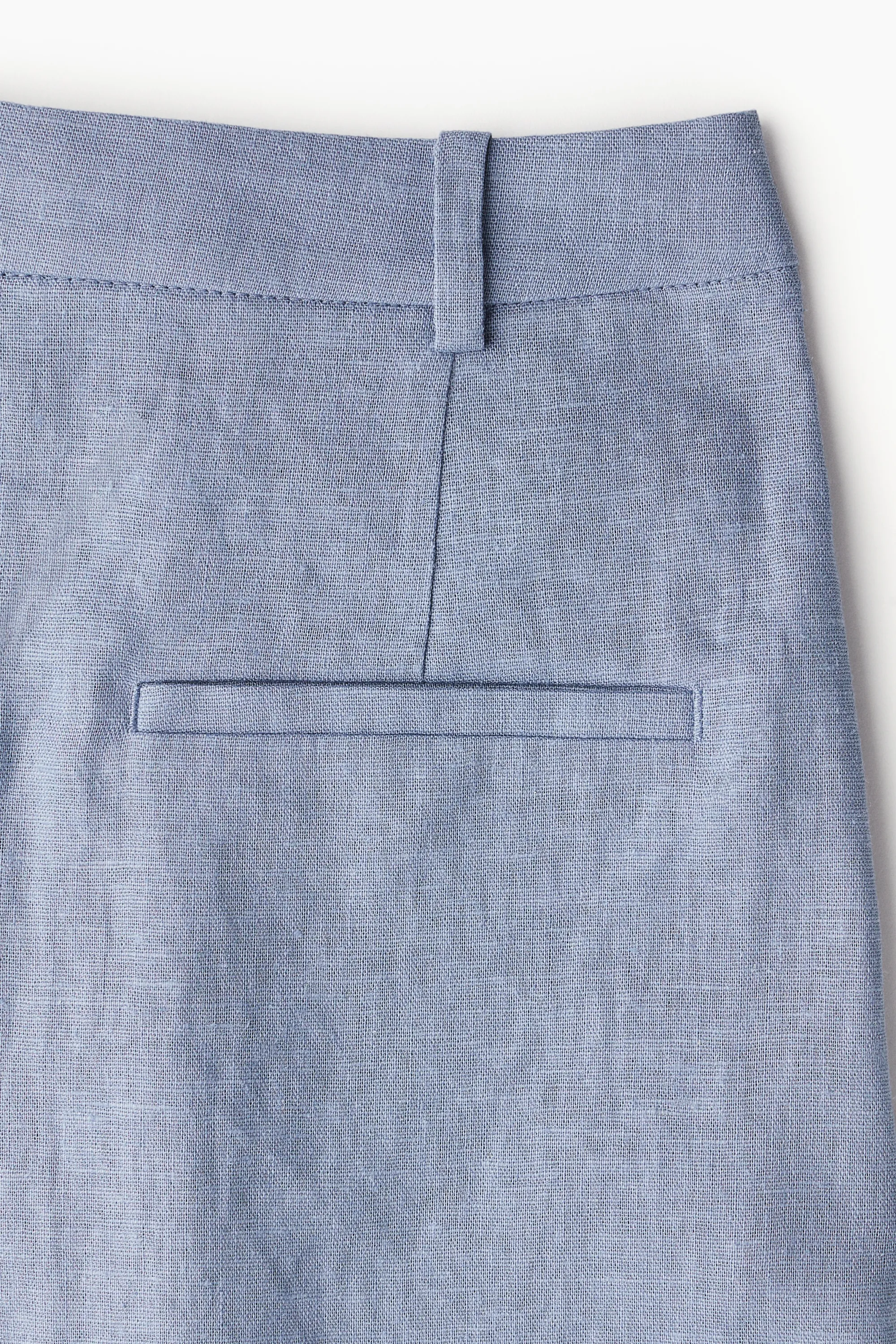 Short en lin mélangé - Bleu ancien