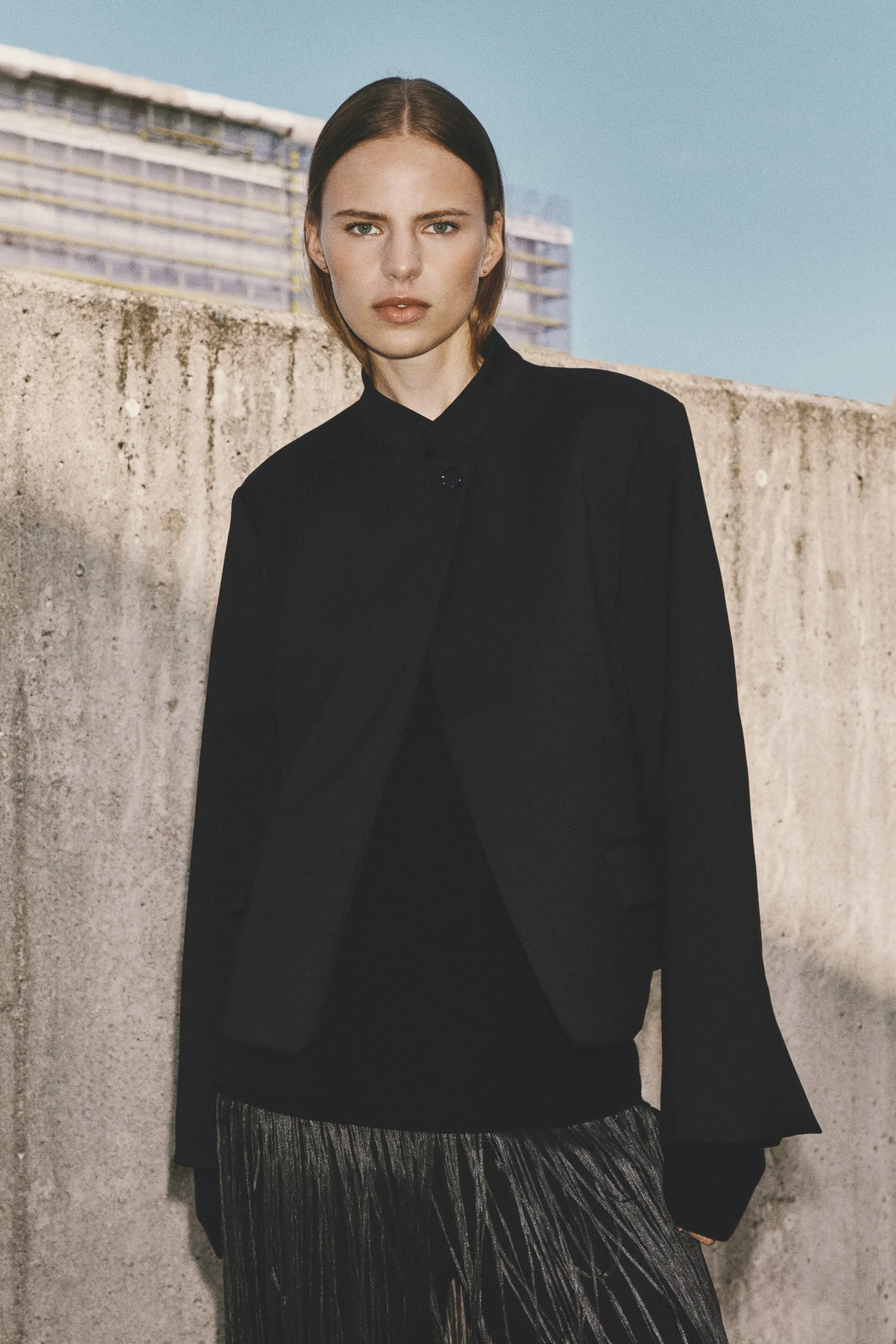 Blazer à fermeture droite - Noir