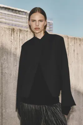 Blazer à fermeture droite - Noir — photo 1