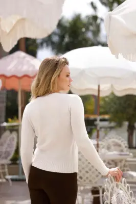 Oliver Wool Cashmere Sweater - Cream — photo 7