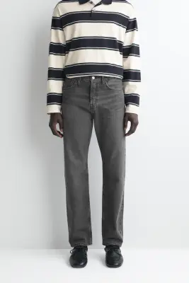 JEAN SIGNATURE REGULAR DROIT - NOIR DÉLAVÉ — photo 1