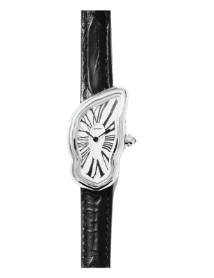 LAPHONT MELTING WATCH LARGE SILVER BLACK STRAP — photo 1