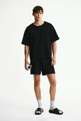 T-shirt de sport gaufré Loose Fit DryMove™ - Noir — photo 1