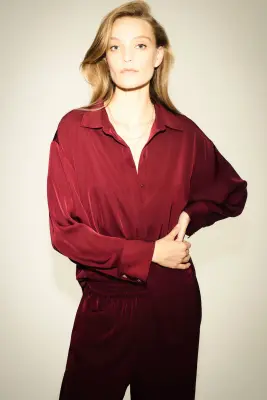 Pull-on trousers - Rouge foncé — photo 1