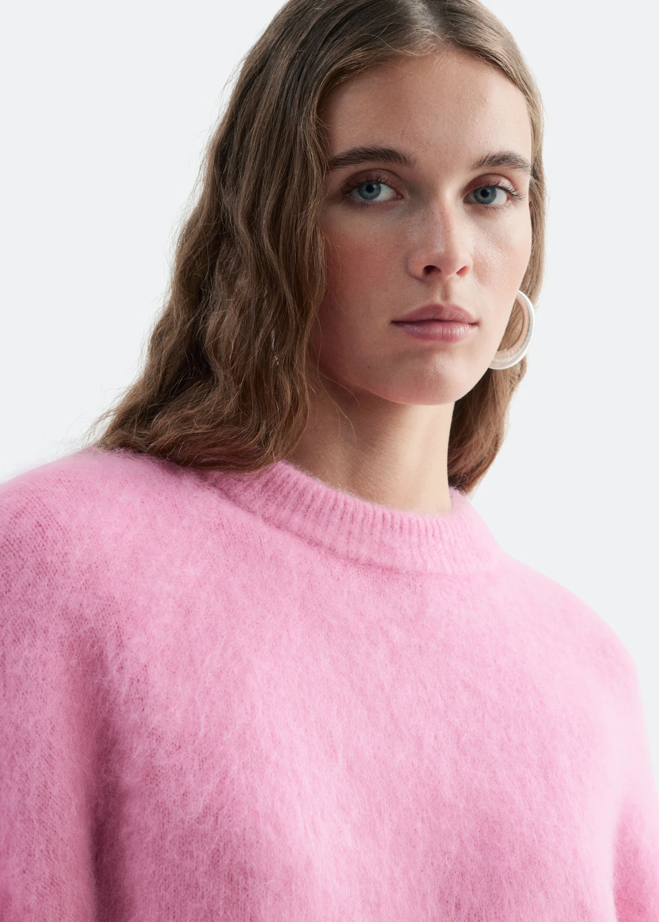 Pull en mohair mélangé - Rose