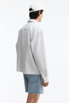 Short baggy court en denim - Bleu denim clair — photo 3