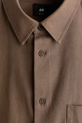 Chemise Relaxed Fit - Marron — photo 4