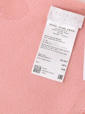Grosse écharpe longue en laine rose bonbon avec franges Prix boutique 350€ — photo 5