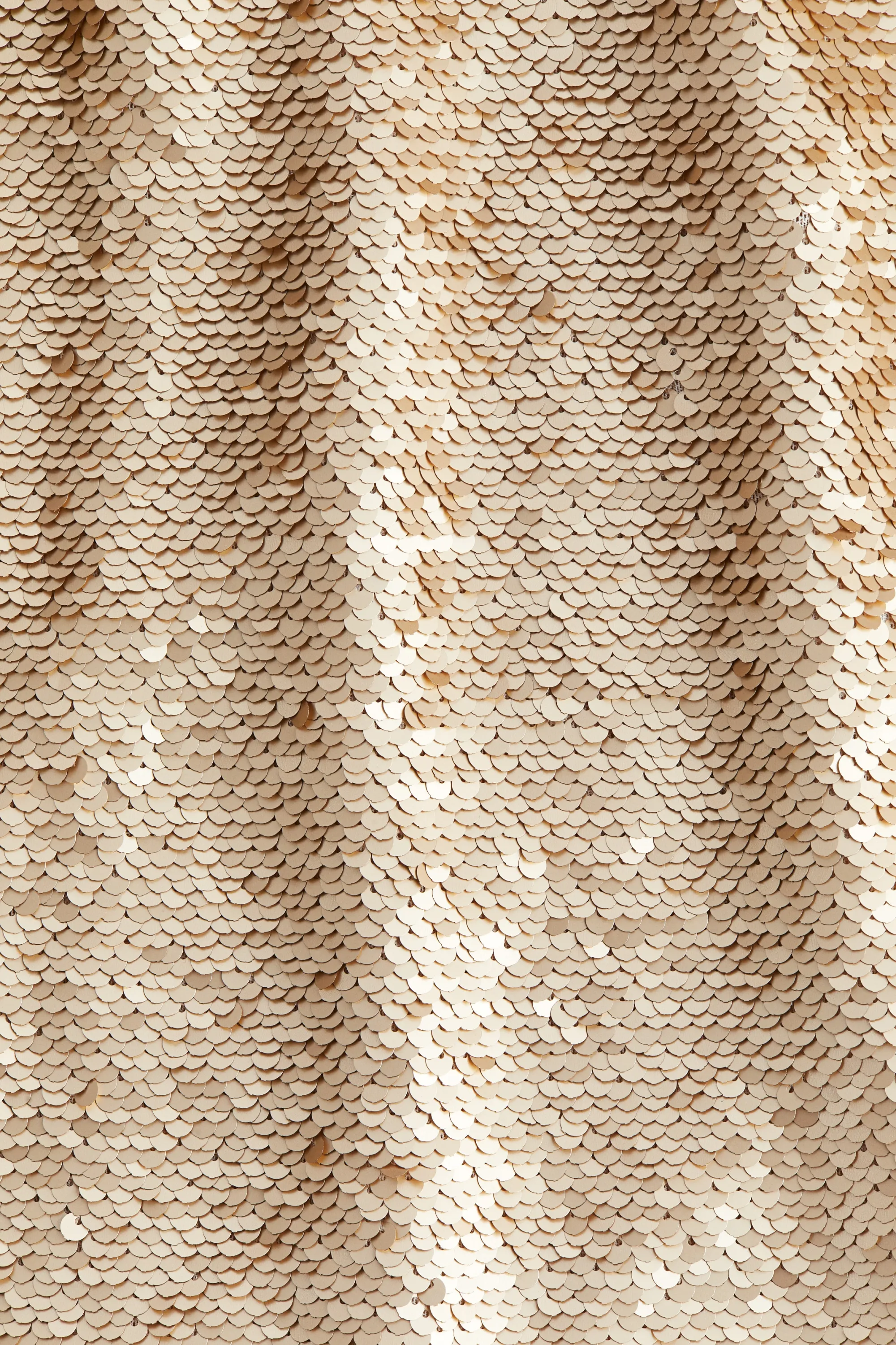 Minijupe à sequins - Beige/doré