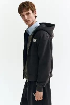 Veste à capuche zippée Loose Fit - Bleu marine/ASC — photo 4