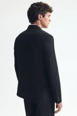 Veste Relaxed Fit à fermeture croisée - Noir — photo 3