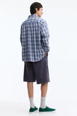 Short décontracté en denim - Lilas foncé — photo 3