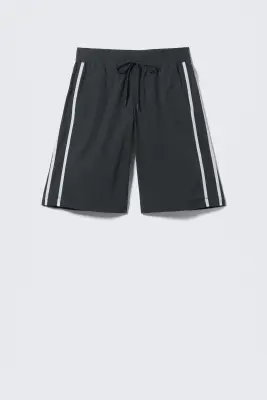 Pantalon de survêtement en nylon - Noir - Beige Stripe — photo 1