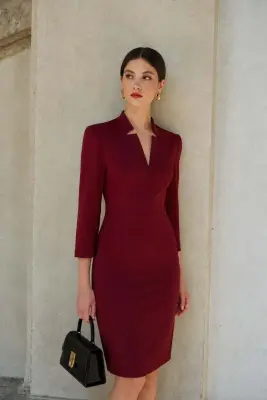 Annette Dress - Bordeaux — photo 1
